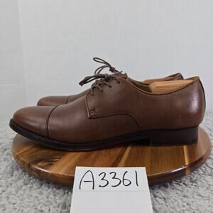 J. Crew Brown Leather Casual Daily Office Cap Toe Oxford Dress Shoe Mens 11